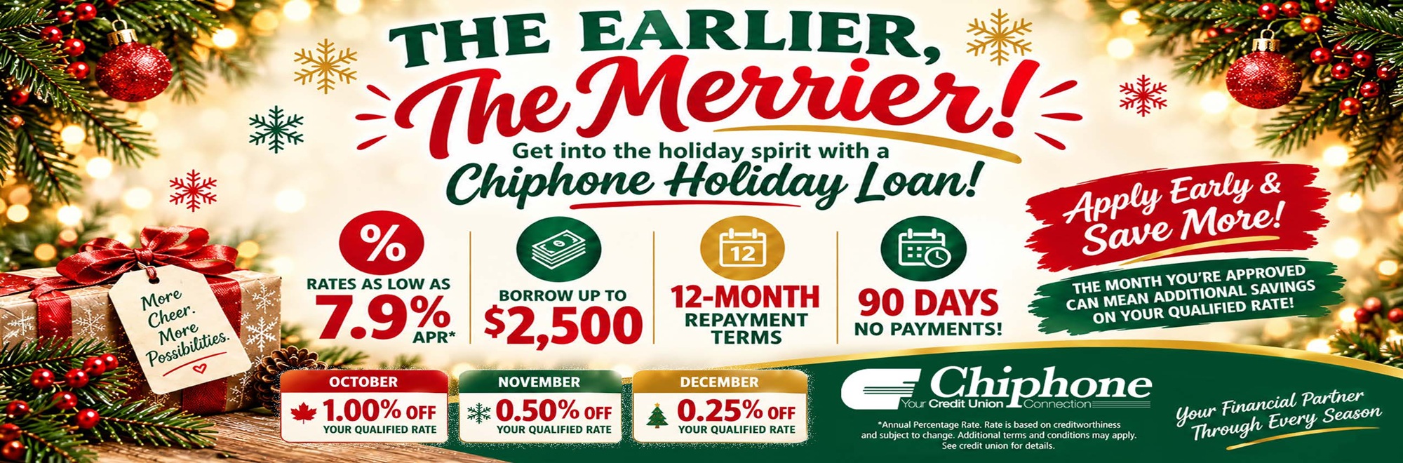 HOLIDAY LOAN SPECIAL!